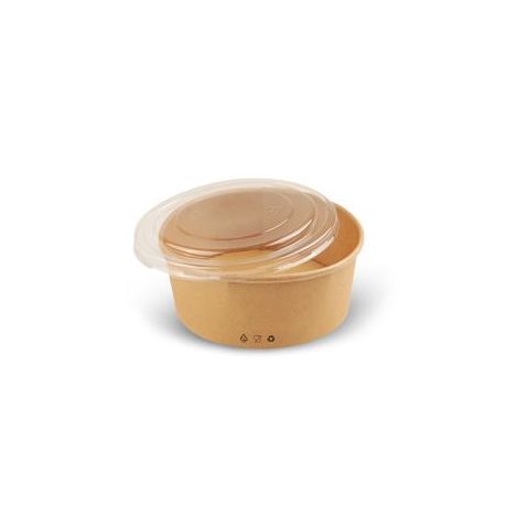 Wiseware Disposable Lids To Go Brown – Pack Of 25 Round Cardboard - View #2