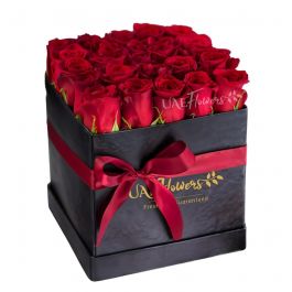 20 Count Roses SQUARE BOX OF 20 RED ROSES