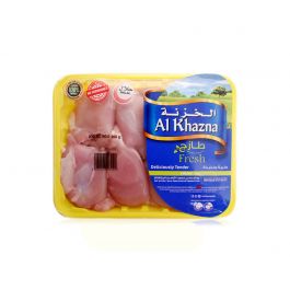 AL KHAZNA FRESH CHICKEN THIGHS BONE LESS 500GM Online | Waynik By Safco