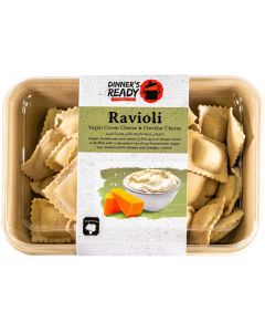 DINNER'S READY VEGAN CREAM CHEESE & CHEDDAR CHEESE RAVIOLI 300GM