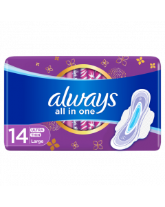 ALWAYS ULTRA-THIN EXTRA LONG SANITARY PADS, 14 COUNT