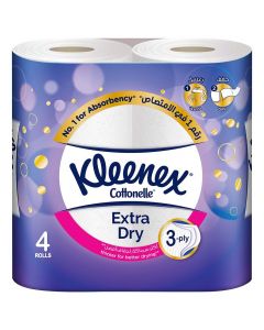 KLEENEX TOILET TISSUE EXTRA DRY 160 SHEETS X4 ROLLS