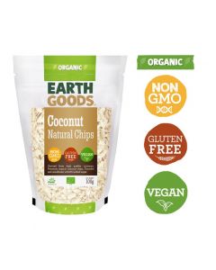 EARTH GOODS ORGANIC NATURAL COCONUT CHIPS 100GM