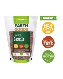 Earth Goods Organic Brown lentils Gluten-Free 340GM