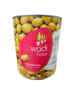 WADI FOOD PITTED GREEN OLIVES 6X3KG