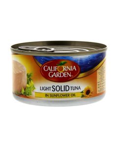 CALIFORNIA GARDEN LIGHT MEAT TUNA SOLID IN SUNFLOWER OIL 185GM