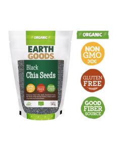 Earth Goods Organic black Chia Seeds, Gluten-Free  340GM