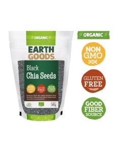 EARTH GOODS ORGANIC BLACK CHIA SEEDS, GLUTEN-FREE  340GM