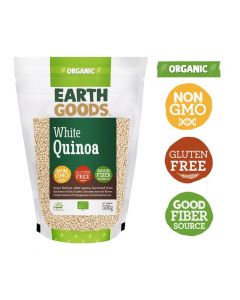 EARTH GOODS ORGANIC WHITE QUINOA  GLUTEN-FREE 500GM