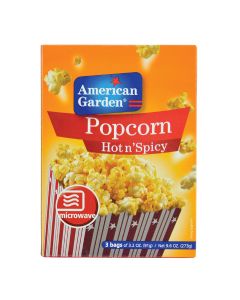 AMERICAN GARDEN MICROWAVE POPCORN HOT & SPICY 273GM