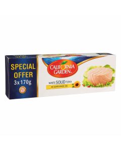 CALIFORNIA GARDEN WHITE SOLID TUNA IN SUNFLOWER OIL 170GM PACK OF 3