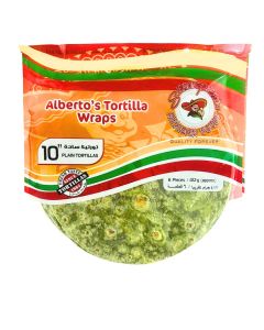 SENOR PEPE'S FLOUR TORTILLAS 10'' (SPINACH)(DRY) 6PCS