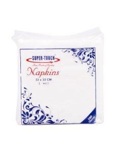 SUPER TOUCH NAPKIN 33 X 33CM 2 PLY WHITE 40 PKTX50 SHEETS