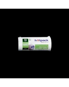 HOTPACK DUSTBIN LINERS WHITE ROLL  45X55 CM -50 PCS-10GALLON