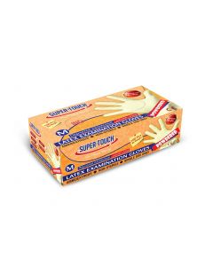 SUPER TOUCH - LATEX GLOVES POWDERED (MEDIUM), 10 X 100