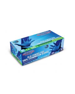 SUPER TOUCH - VINYL GLOVES BLUE POWDER FREE (MEDIUM), 10 X 100