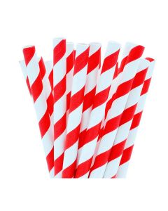 SUPER TOUCH PAPER STRAW RED  STRIPE (8X197MM) 30X100PC
