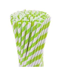 SUPER TOUCH PAPER STRAW GREEN STRIPE (8X197MM) 30X100PC