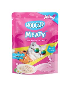 Moochie Cat Food Tuna Recipe In Gravy Pouch 12 x 70g 