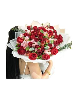 ELEGANT RED & PINK BOUQUET