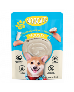 Moochie Dog Mousse - Chicken with Goat Milk Pouch 12 x 70g 
