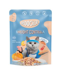 Moochie Cat Food  Mince with Salmon - Weight Control Pouch 12 x 70g 