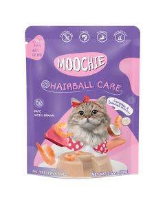 Moochie Cat Food  Pate with Prawn - Hairball Care Pouch 12 x 70g 