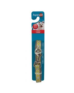 PETMATE ASPEN PET DOG LEASH 1"X6' YELLOW PLAID