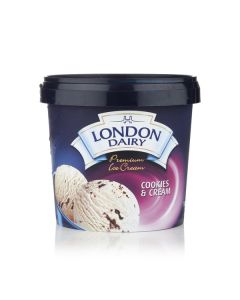 LONDON DAIRY COOKIES N CREAM ICE CREAM 1LTR