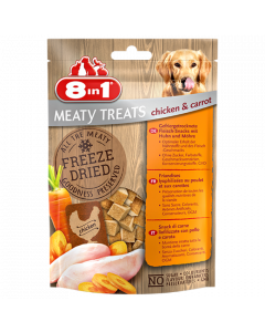 8in1 MEATY TREATS Chicken/Carr.50 GM