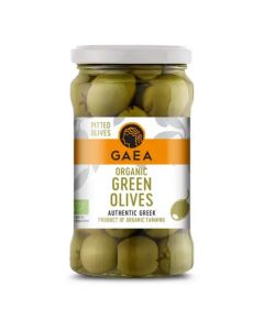 GAEA PITTED GREEN OLIVES IN BRINE 290GM