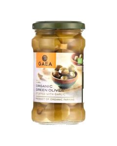 GAEA GARLIC STUFFED GREEN OLIVES 295GM
