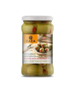 GAEA GREEN OLIVES STUFFED WITH NATURAL PIMENTO 295GM