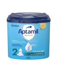 APTAMIL ADVANCE FOLLOW ON MILK FORMULA PALM OIL FREE STAGE 2 FROM 6-12 MONTHS 400GM