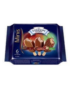 LONDON DAIRY MINI 6X50ML - CHOCOLATE TRIO+BELGIUM CHOCOLATE+CHOCOLATE HAZELNUT