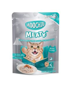 Moochie Cat Food  Tuna & Green Lipped Mussel Recipe in Gravy  Pouch 12 x 70g 