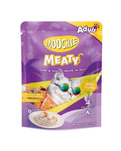 Moochie Cat Food  Tuna & Scallop Recipe in Jelly Pouch 12 x 70g 