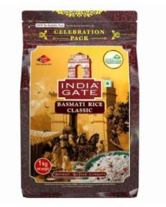 INDIA GATE CLASSIC BASMATI WHITE RICE 1KG