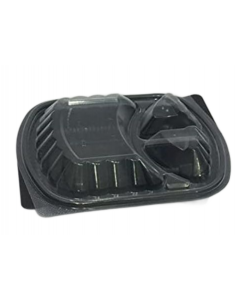 SUPER TOUCH BLACK BASE MICRO. CONTAINER 3 COMPARTMENT W/LID 250PC