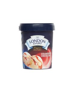 LONDON DAIRY STRAWBERRY CHEESE CAKE ICE CREAM 500ML