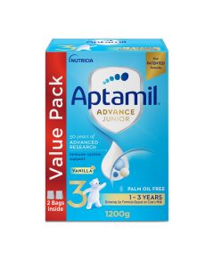 APTAMIL ADVANCE JUNIOR MILK FORMULA PALM OIL FREE STAGE 3 FROM 1-3 YEARS 1200GM