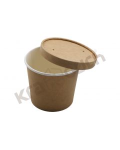 KRAFT CURRY CONTAINER 480 ML/ WITH KRAFT PAPER LIDÂ  1X500