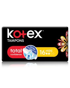 KOTEX MINI SILKY COVER TAMPONS - 16 PIECES