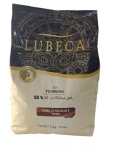 LUBECA DARK CHOCOLATE CHIPS 55% -5KG