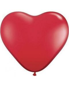 Qualatex  RUBY RED HEART SHAPE LATEX BALLOON