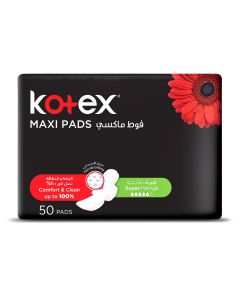 KOTEX MAXI PADS SUPER WITH WINGS 50 SANITARY PADS