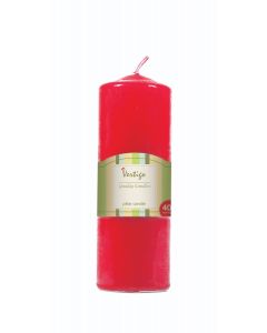 Christmas Magic Pillar Candle 2x9in Deep Red