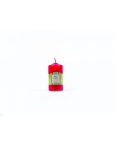  Christmas Magic Pillar Candle 3x6in Deep Red