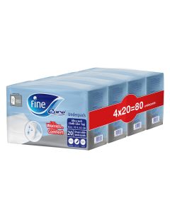 Fine Care underpads ultrasoft size 60 x 90 cm - 20 disposale underpads X 4