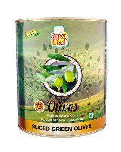 SUPERCHEF GREEN SLICE OLIVES 3 KG